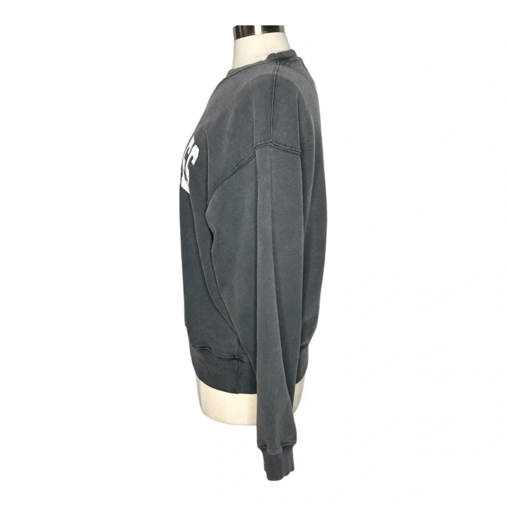 Anine Bing Ramona University Sweatshirt Los Angeles Washed Black Large - Picture 3 of 9
